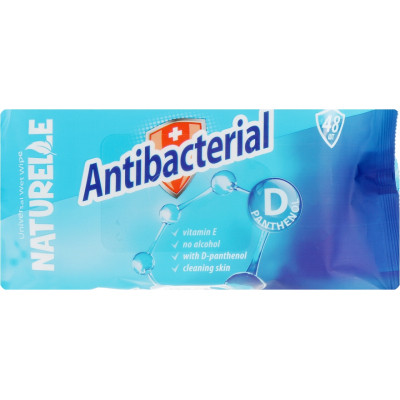 Влажные салфетки Naturelle Антибактериальные с д-пантенолом 48 шт. (4820207590212) Винница - изображение 1