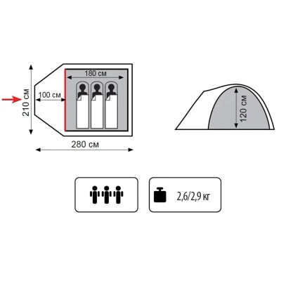 Палатка Totem Indi 3 (v2) (UTTT-018) Винница - изображение 3