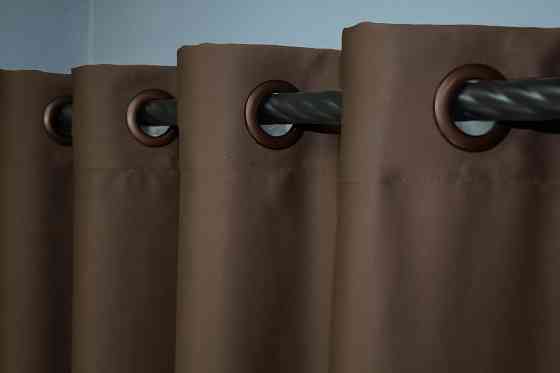 Комплект штор на люверсах VR-Textil Bagema Rvs № 1238ш Шоколадний 150х250 см 2 шт (37-0024) Київ