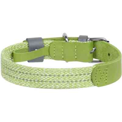 Нашийник для тварин WAUDOG Classic зі шкіри та відновленої бавовни S 15 мм х 27-36 см салатовий (58905) Вінниця