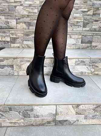 Черевики жіночі GREMMY чорні натуральна шкіра висота 13 см розмір 35-40 (604) Коломыя
