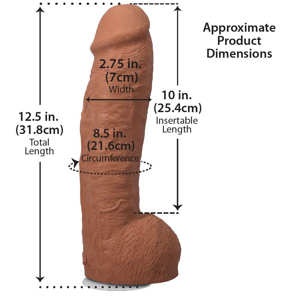 Фалоімітатор Doc Johnson The Realistic Cock ULTRASKYN - 12 Inch Hung with Balls Caramel Sex Aura Київ - фото 5