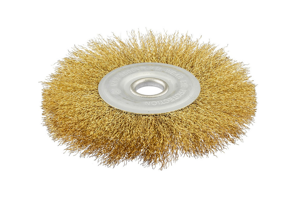 MASTERTOOL Щітка дискова MASTERTOOL з латунованого рифленого дроту Ø 180х22.2 мм 19-9118 Коломия - фото 4