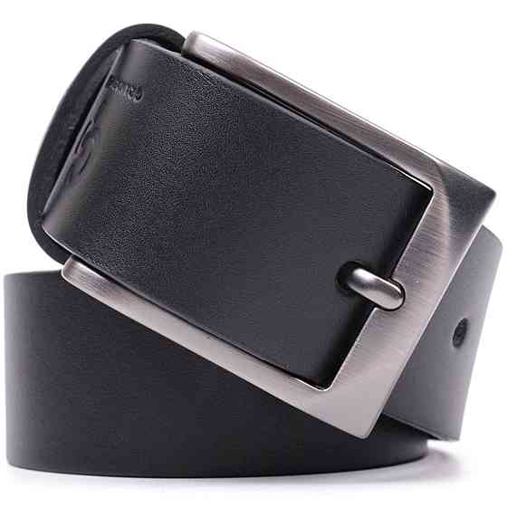 Стильный пояс под брюки для мужчин из натуральной кожи GRANDE PELLE 11690 Черный Киев