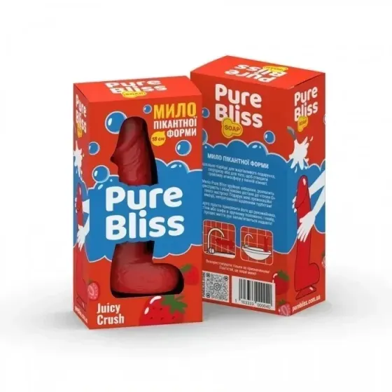 Мило у формі пеніса Pure Bliss Juicy Crush з ароматом ягід, червоне, 18 см Sex Aura Київ