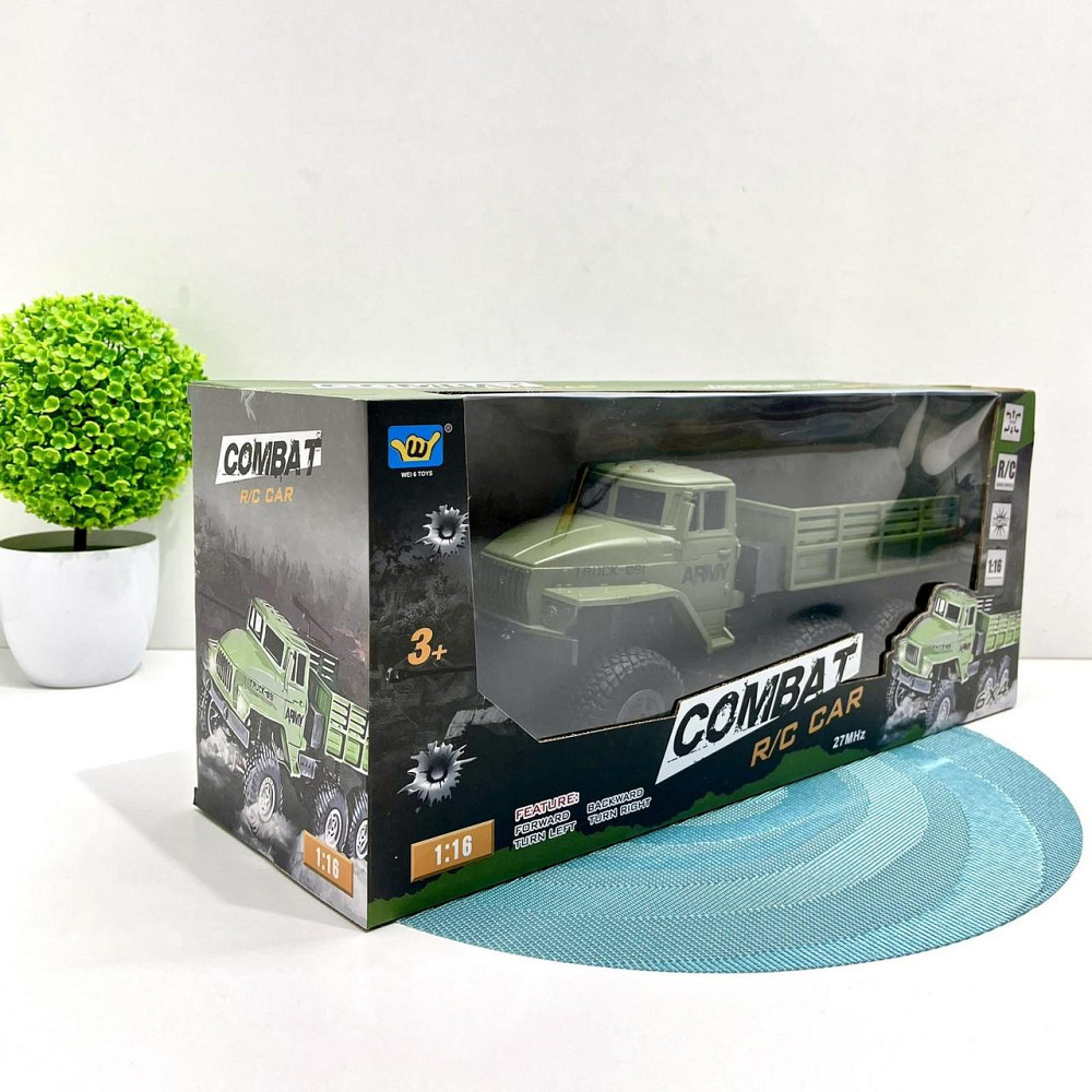 Вантажівка військова на радіокеруванні з гумовими колесами на акумуляторі з пультом (WL-300B) Чернігів - фото 10