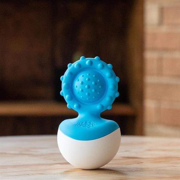 Прорезыватель-неваляшка Fat Brain Toys dimpl wobl голубой (FA217-4) Харьков - изображение 9