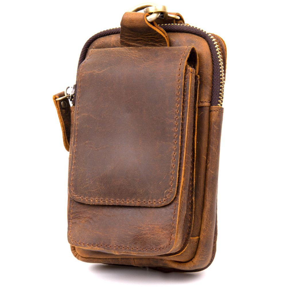 Сумка мужская на пояс Vintage 20419 Коричневая Киев - изображение 1