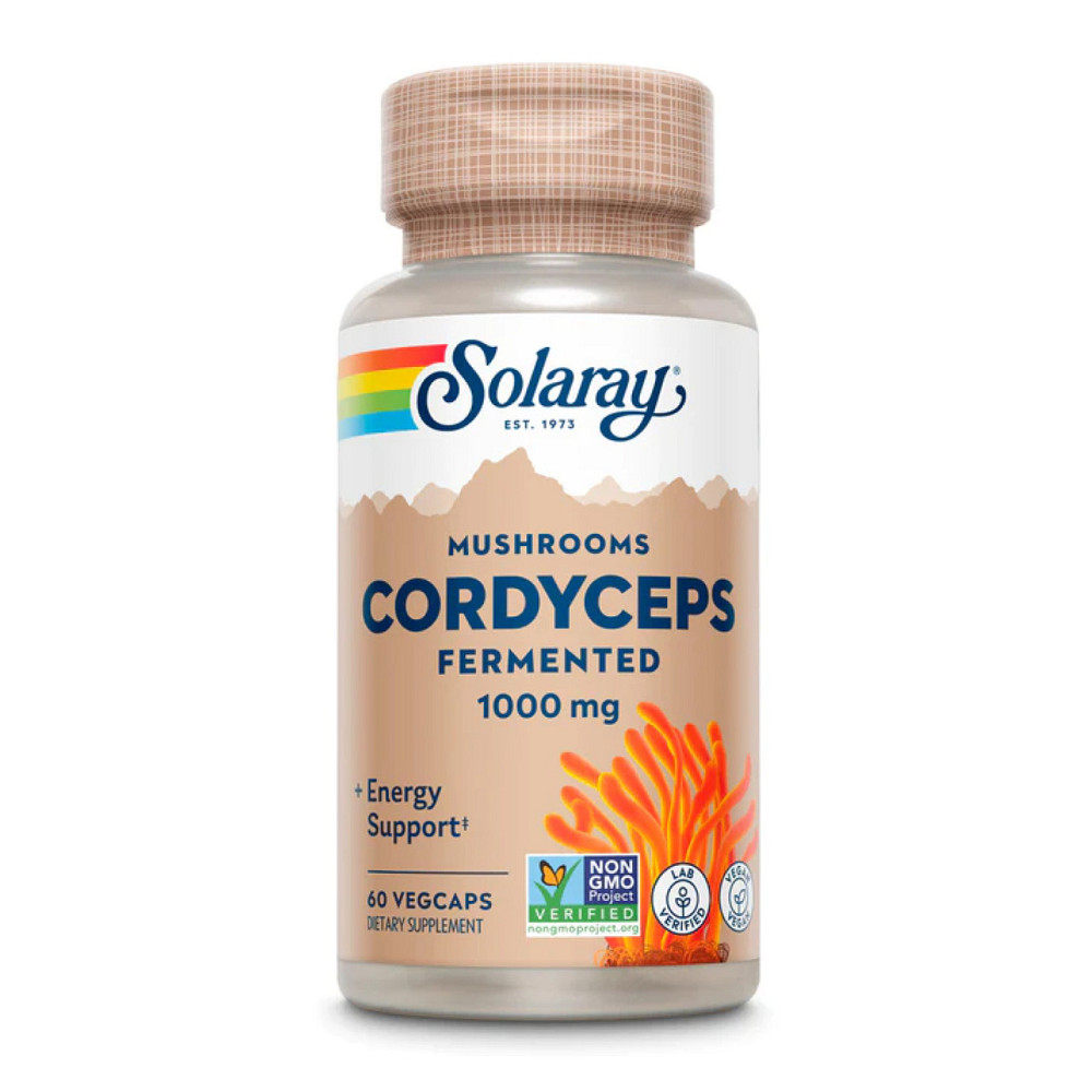 Кордицепс ферментований гриб Solaray Org Grown Fermented Cordyceps 1000mg 60 vcaps Київ - фото 2