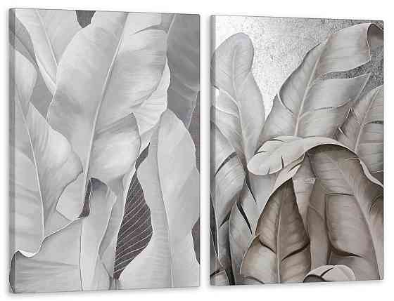 Модульная картина в гостиную / спальню   Листя квітки  TLV-2_006 Київ