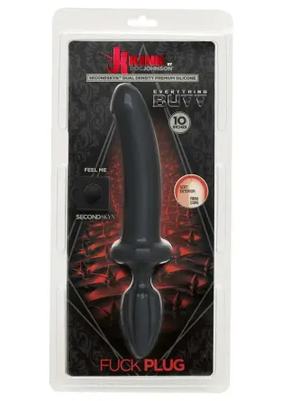Анальний плаг з ділдо Doc Johnson Kink - Dual Density SECONDSKYN Fuck Plug - Black Львів