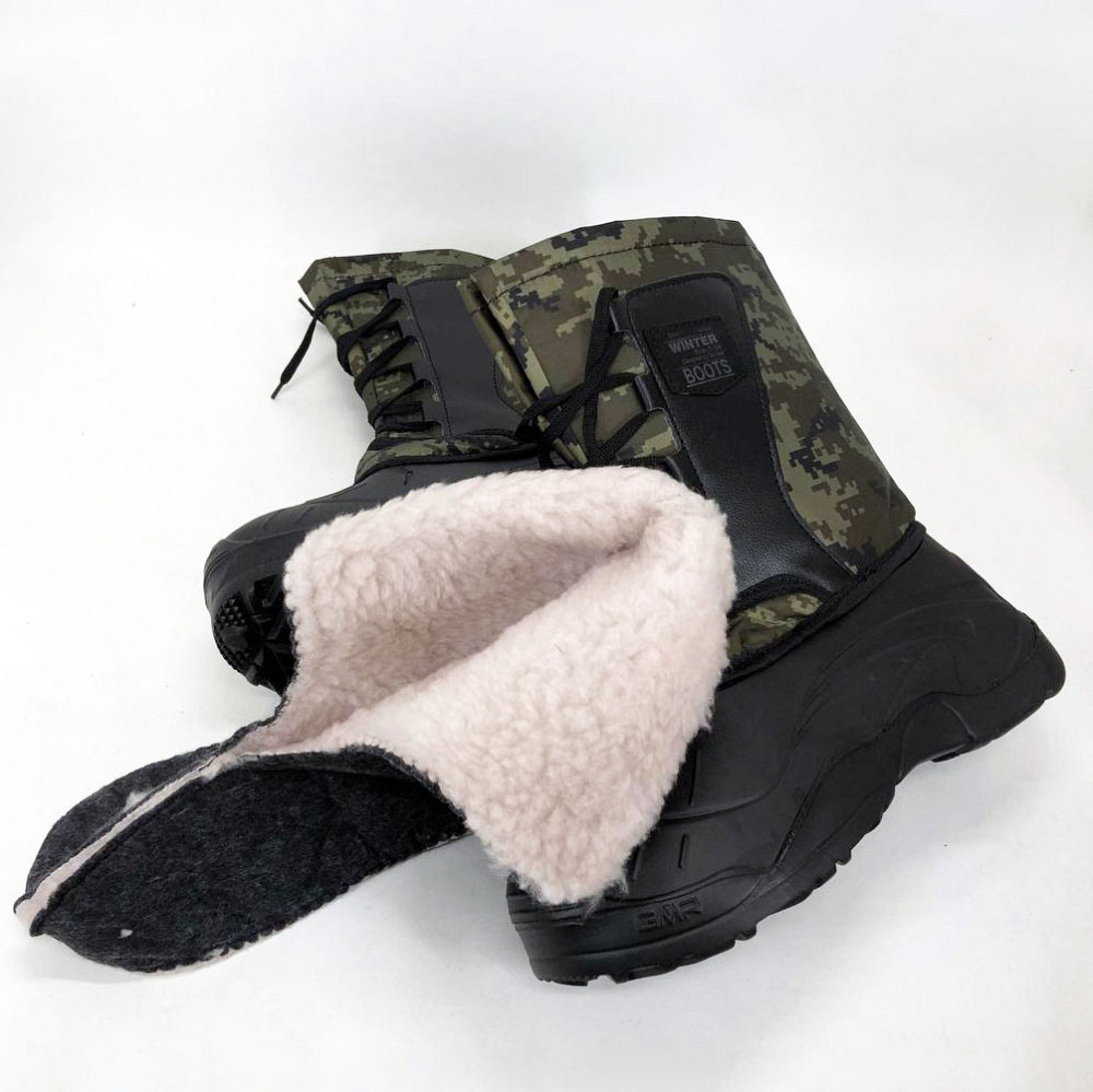 Мужская облегченная обувь 46р 30, 5см, Удобная мужская обувь легкая, Меховые бурки TK-67 Львов - изображение 6