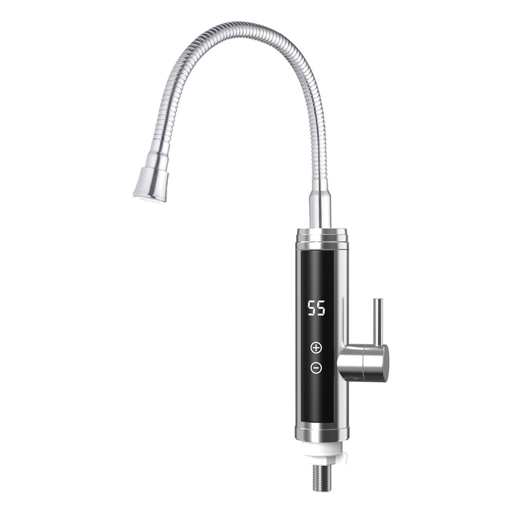 Проточний водонагрівач для кухні WEZER SDS-F9TC з гнучким виливом, 3,3 кВт, сатин Київ - фото 1