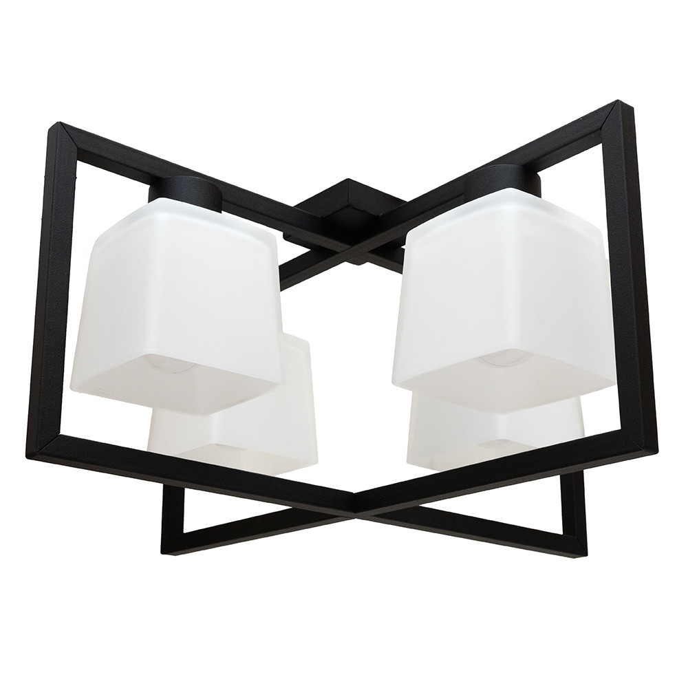 Люстра потолочная MSK Electric Boston на четыре плафона под лампу Е27 NL 400230-4 BK Одесса - изображение 3