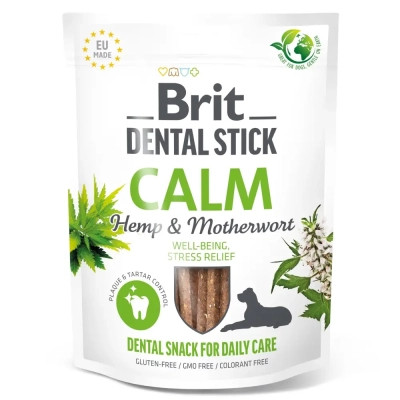 Ласощі для собак Brit Dental Stick Calm заспокійливі, конопля та пустирник 251 г (8595602564385) Вінниця - фото 1