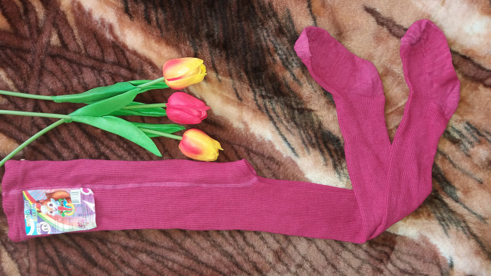 Колготы детские розовые - 12 размер на рост 74см, 75% хлопок, 25% полиамид Київ - фото 2