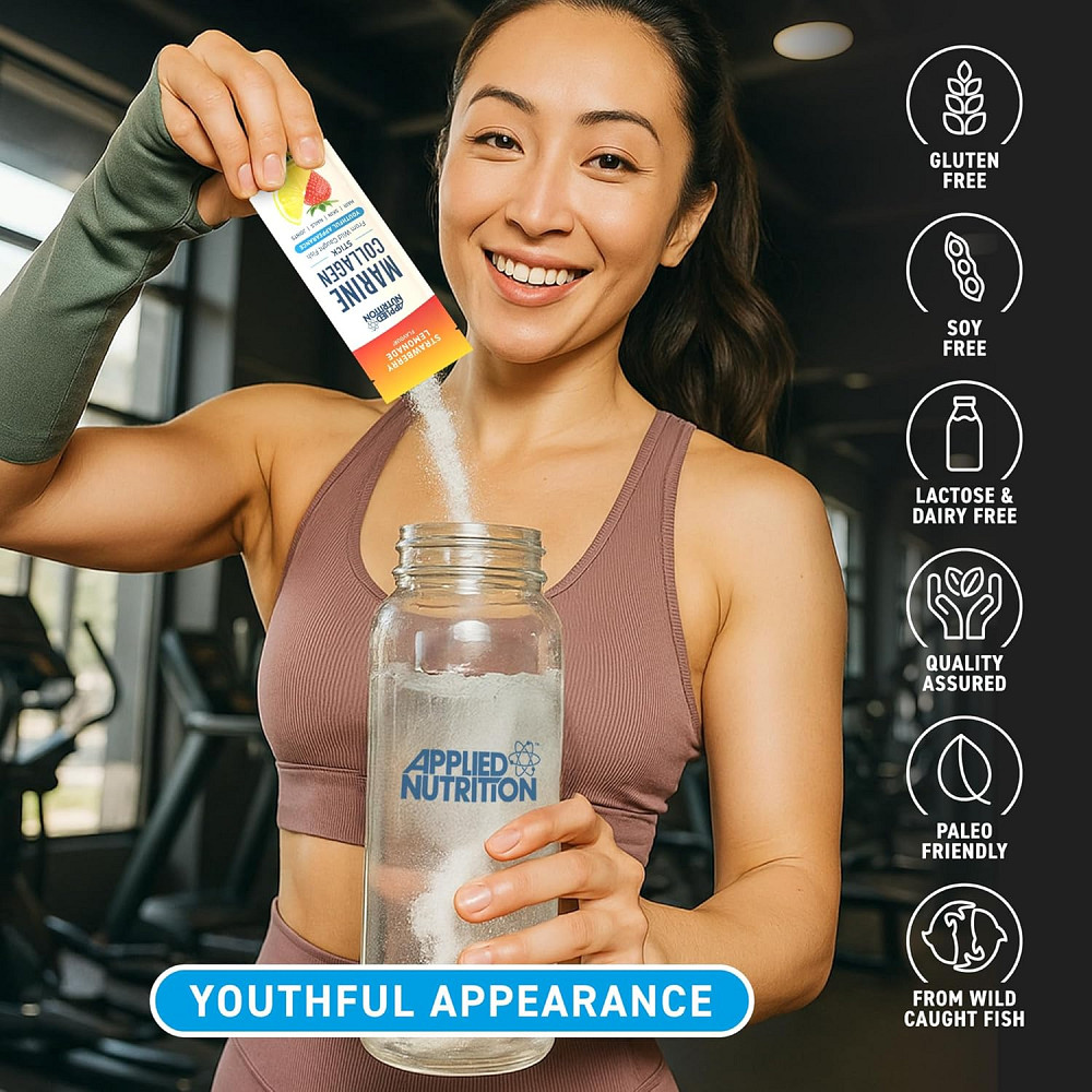 Морський колаген Applied Nutrition Marine Collagen Stick Pack 10 x 12 г, Strawberry Луцьк - фото 3