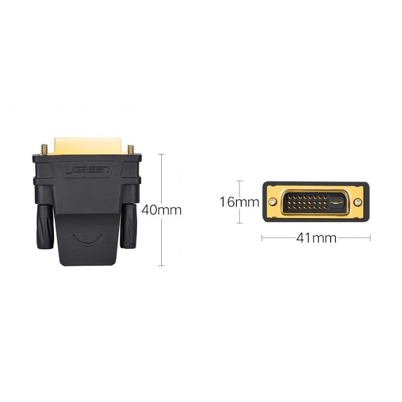 Переходник HDMI DVI D 24+1 Ugreen 20124 (Черный) Николаев - изображение 10