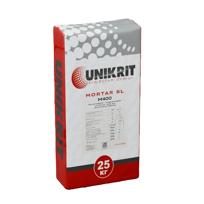 Негорюча Швидкотвердіюча самовирівнювальна високоміцна суміш для підлог Unikrit Mortar SL Харків - фото 1