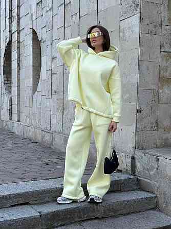 Базовий жіночий костюм з об’ємним худі Лімонний 42/46 Харків
