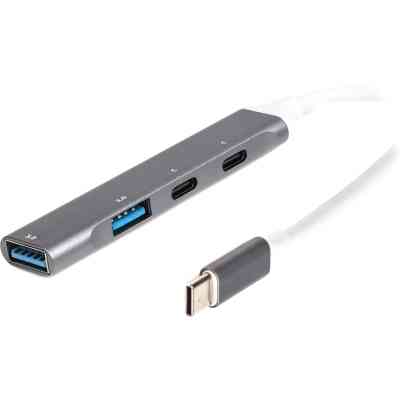 Концентратор Maxxter USB-C to 1xUSB 3.0 + 1xUSB 2.0 + 2xUSB-C (HU3C-4P-03) Вінниця