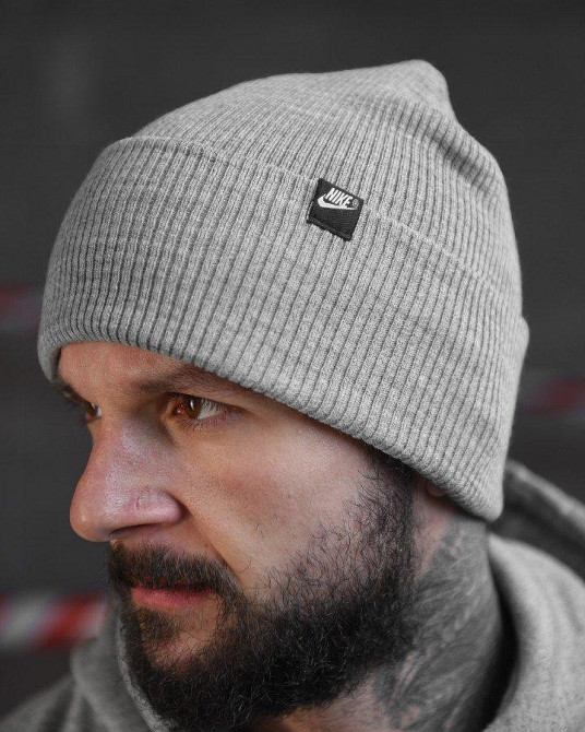 Шапка Nike grey ВТ4721 Одесса - изображение 4
