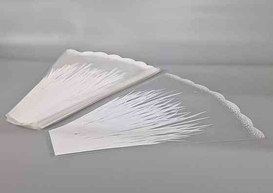 Упаковка конус під квіти h50/ 9низ/45верх"Каме" білий 161 (4) (100 шт) Харків