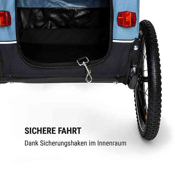 Corgi 2-in-1 Dog Trailer & Buggy 600D Oxford Steel Tube Запобігає прапору Синій (Німеччина, читати опис) Рівне