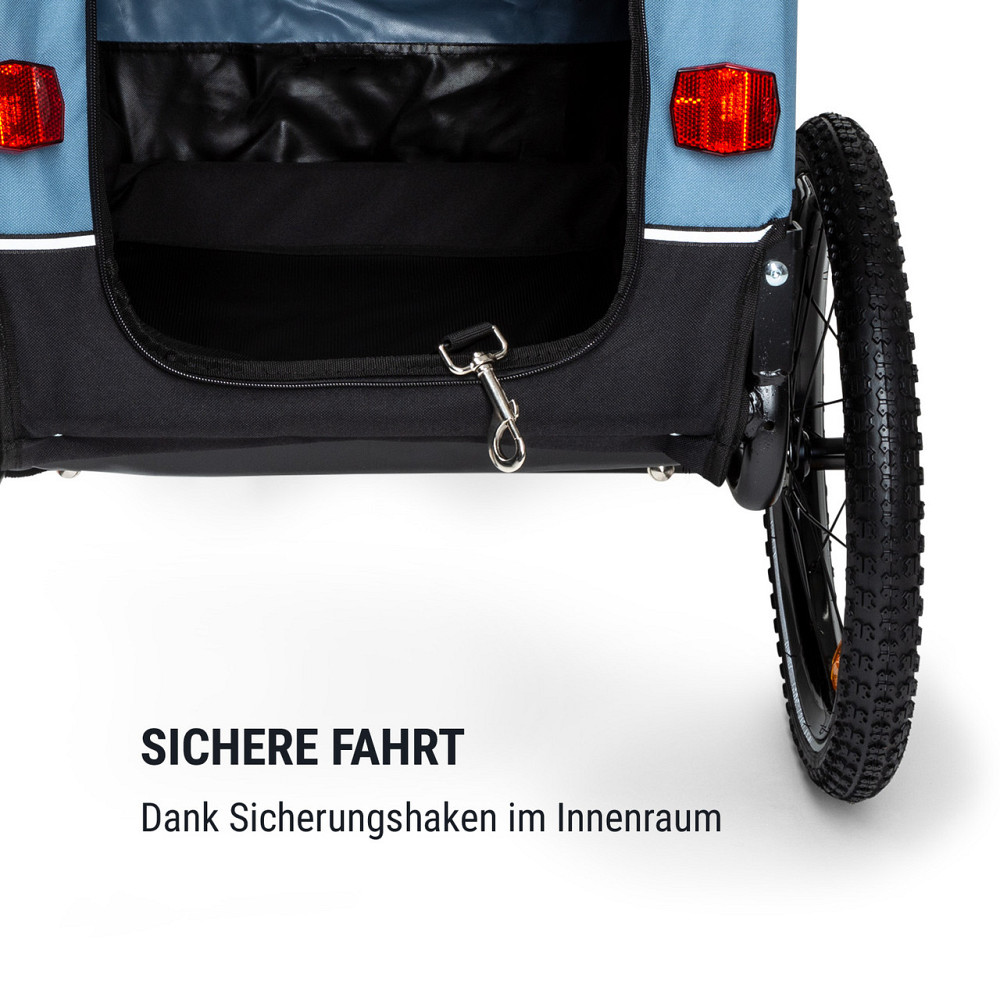 Corgi 2-in-1 Dog Trailer & Buggy 600D Oxford Steel Tube Предупреждающий флаг Синий (Германия, читать описание) Ровно - изображение 4