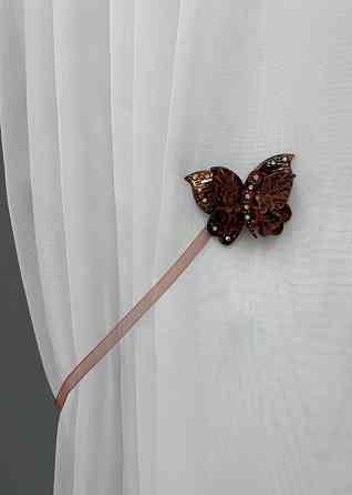 Магніти для штор і гардин Метелик Сьюзі набір 2 шт Теракотовий (81-165) Київ