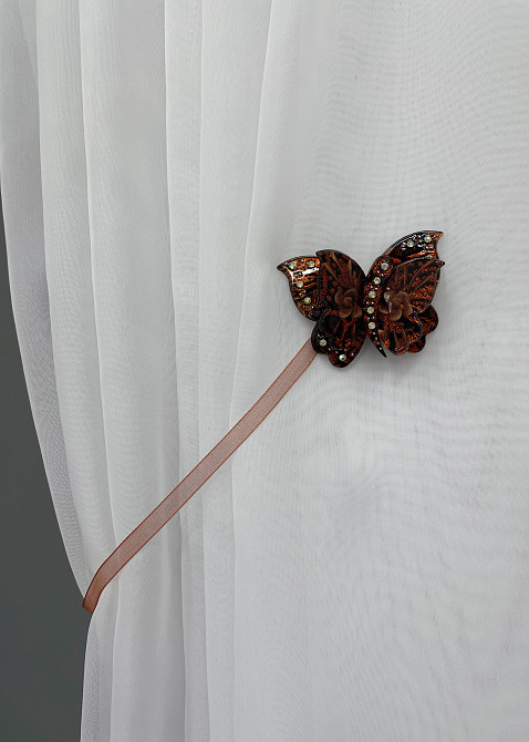 Магниты для штор и гардин Бабочка Сьюзи набор 2 шт Терракотовый (81-165) Киев - изображение 3