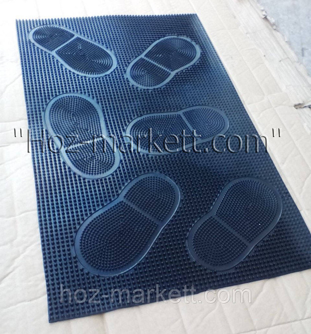 Резиновый коврик 58 см х 36.5 см черный 