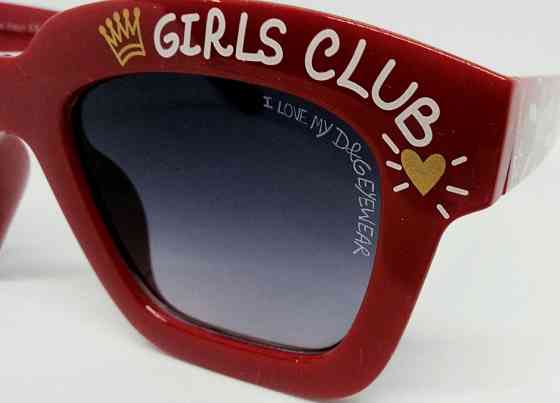 Брендові модні жіночі окуляри сірий градієнт у червоній оправі. Київ