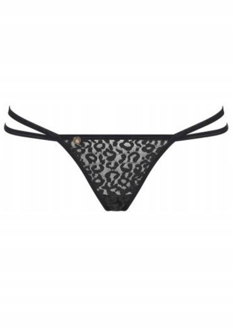 Трусики стринги с цепочками Obsessive Pantheria thong black S/M Sex Aura Киев - изображение 5