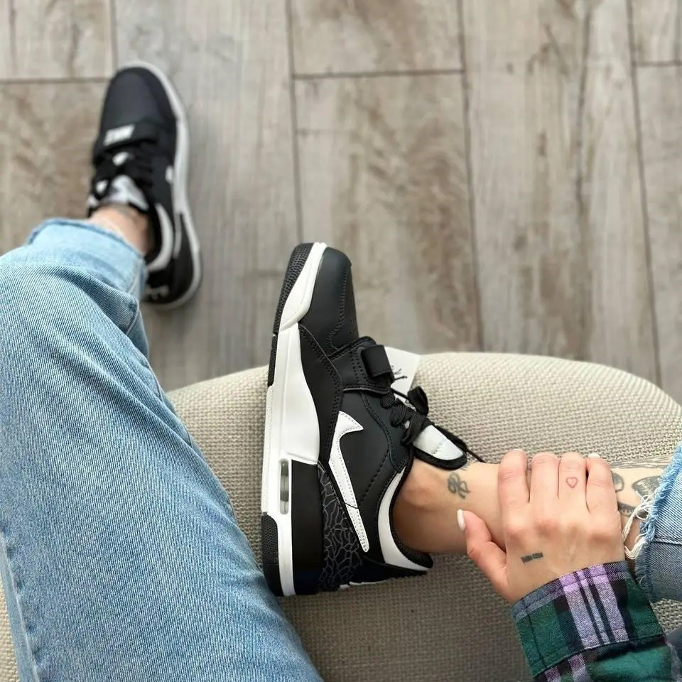 Мужские Кроссовки Nike Jordan Черные Кожаные Джорданы Найк (размеры: 41,42,43,44,45) Видео Обзор Днепр - изображение 9