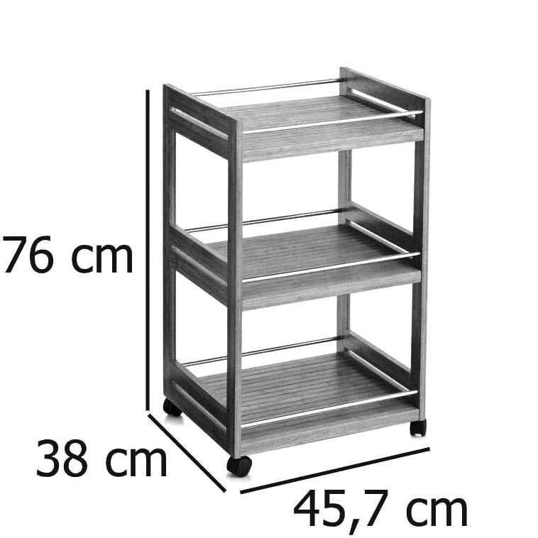 Етажерка для ванної на коліщатах "Гарбер" кориця Миколаїв - фото 2