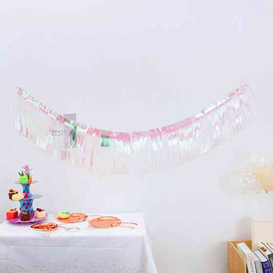 Дождик гирлянда 180 на 35 см перламутровый Киев