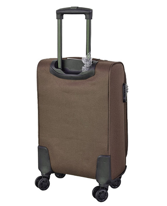 Чемодан тканевый WINGS 6018 малый 55 см коричневый 4 колеса Киев - изображение 3