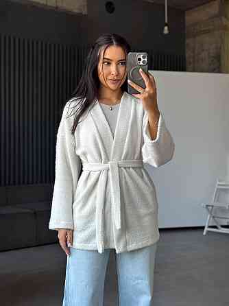 Жіночий теплий модний кардиган альпака Білий, 42/44 Одеса