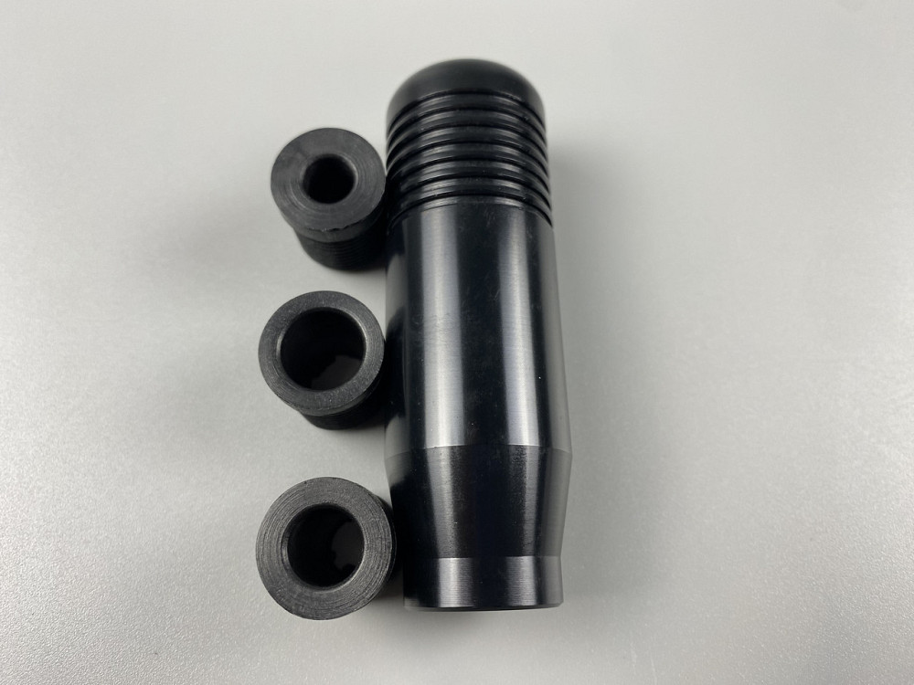 Наконечник на ручку кп, набалдашник на коробку передач ручка кп + 3 штуцери в комплекті чорний Мукачево - фото 1