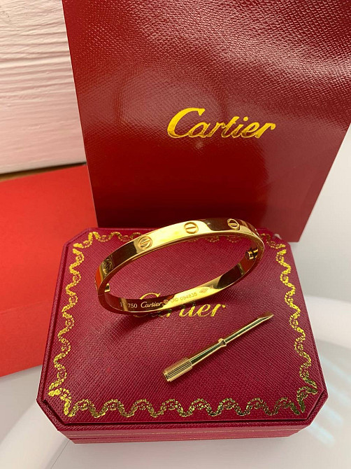 Брендовий Браслет Cartier, позолота AU750 Одеса - фото 2