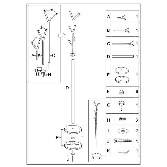 Вішак LETA білий/хром Киев