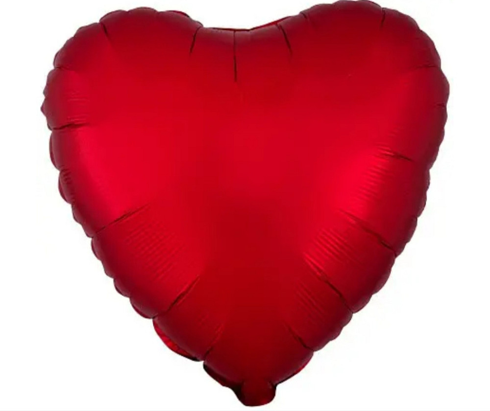 Серце 18" 45 см червоне сатин Київ - фото 1