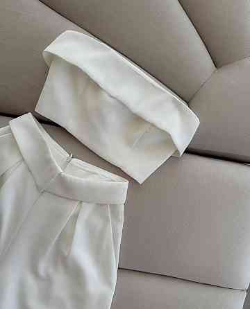 Жіночий стильний брючний костюм двійка: топ і брюки костюмка Одеса