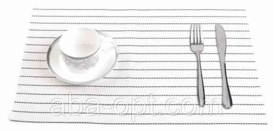 Коврик для сервірування столу сірий у смужку 45 х 30 см Том (шт) Aba-Opt 4229 Одеса