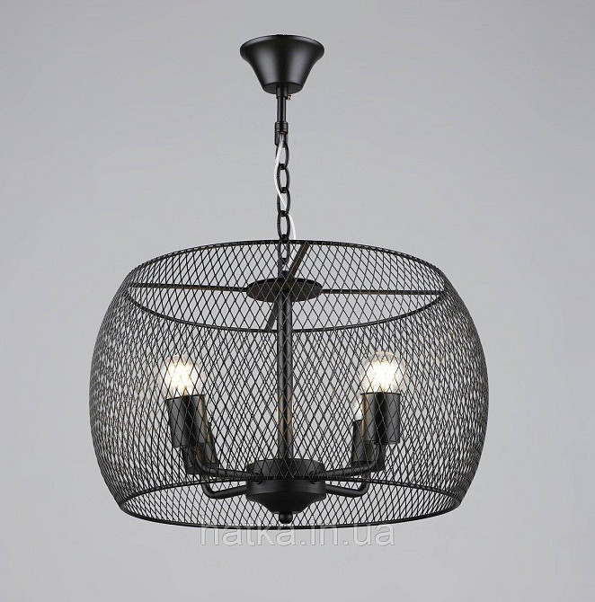 Люстра підвісна в стилі лофт металева Sirius B S2460/4 BK чорна Київ - фото 1