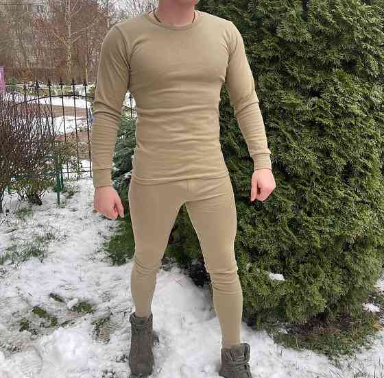 Мужское тактическое термобелье Termal хлопок на флисе (Песок) XL Винница