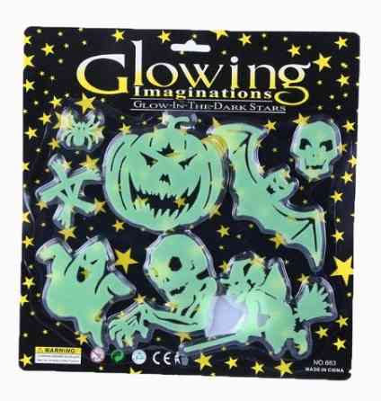 Хэллоуин декор люминесцентные фигурки 8 штук салатовый Киев