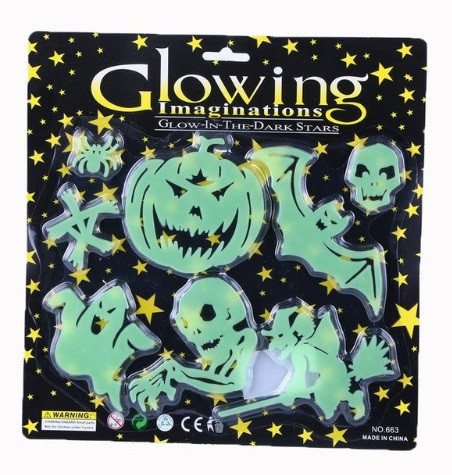 Хелловін декор люмінесцентні фігурки 8 штук салатовий Київ - фото 2