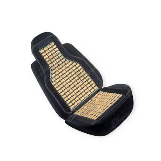 Накидка сиденье плоская массажная косточка 45х108см черная на Мукачево